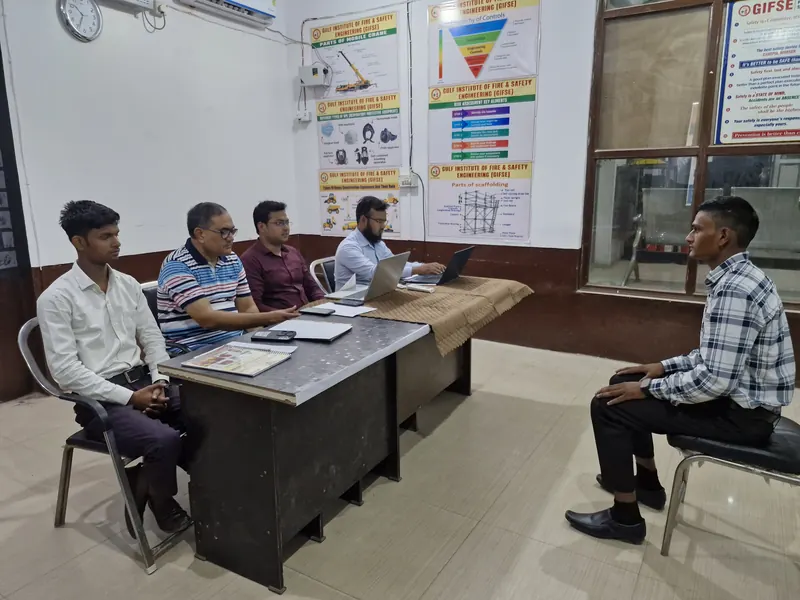 Mock interview practice session