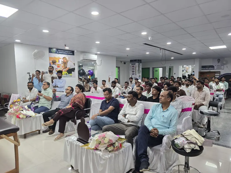 Students attending a session